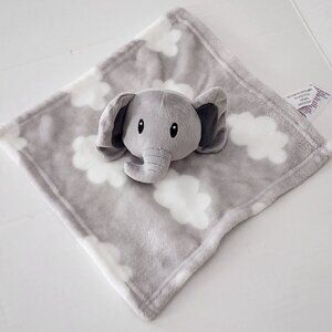 Parent ' s Choice gray elephant plush lovey security blanket clouds SMALL